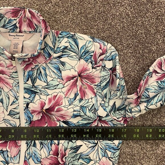 Tommy Bahama Active Women's Full Zip Jacket Floral Zipped Pockets Size XS NWT - Picture 8 of 13